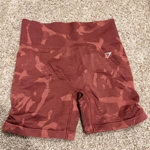 Gymshark Rust Camo High-Rise Seamless Training Shorts